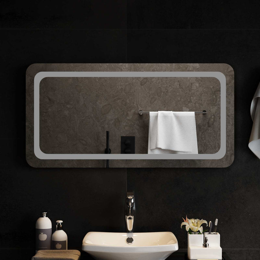 LED Badkamer Spiegel Transparant 100 x 50 cm gehard glas