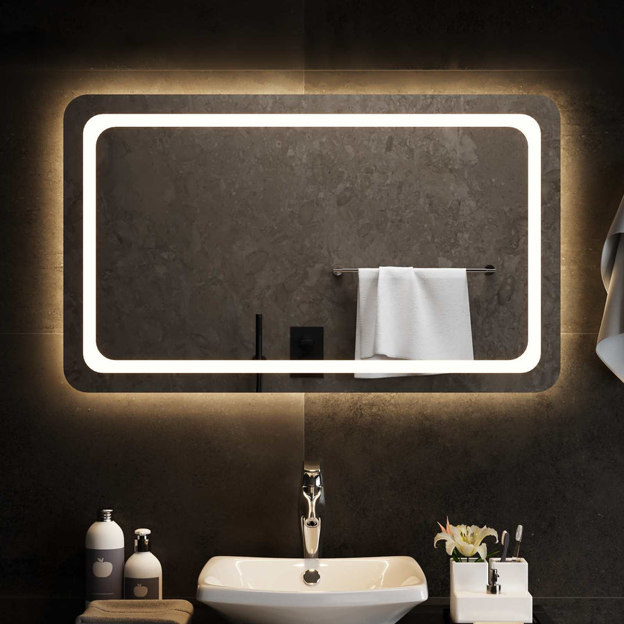LED Badkamer Spiegel Transparant 100 x 60 cm gehard glas