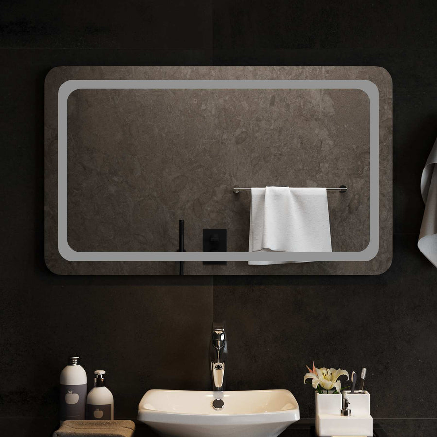 LED Badkamer Spiegel Transparant 100 x 60 cm gehard glas