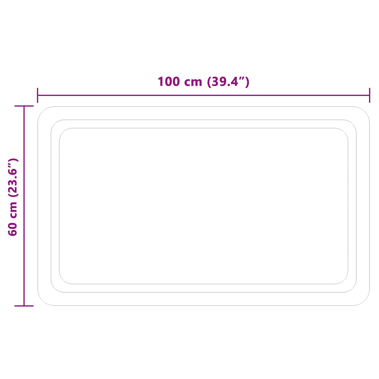 LED Badkamer Spiegel Transparant 100 x 60 cm gehard glas