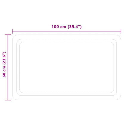 LED Badkamer Spiegel Transparant 100 x 60 cm gehard glas