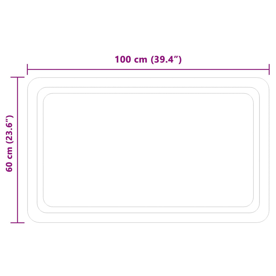 LED Badkamer Spiegel Transparant 100 x 60 cm gehard glas