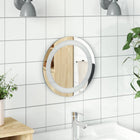 Badkamerspiegel LED Ø 30 cm gehard glas transparant