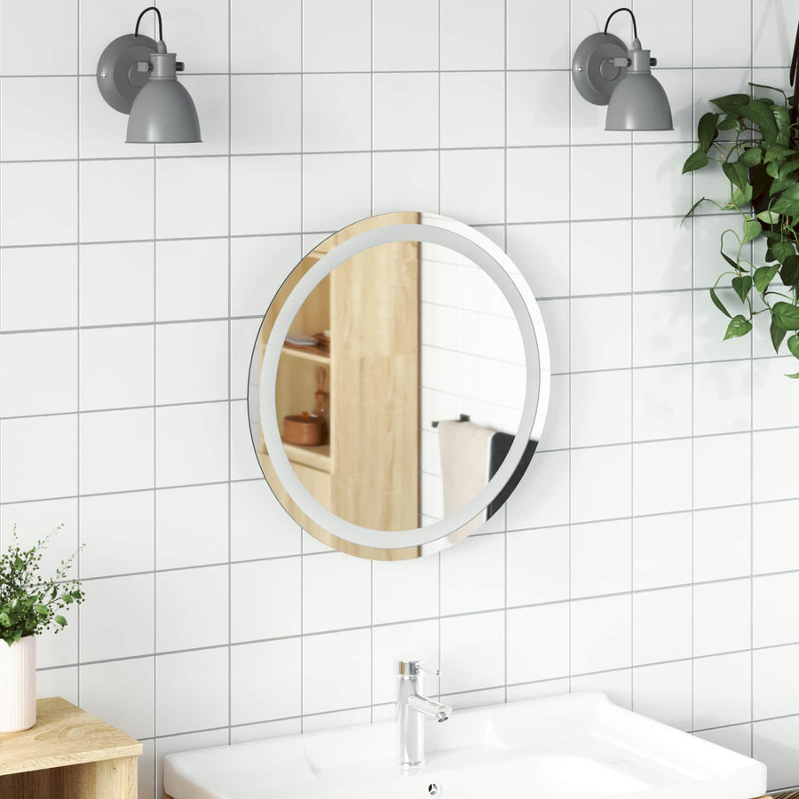 LED Badkamer Spiegel Transparant Ø 50 cm gehard glas