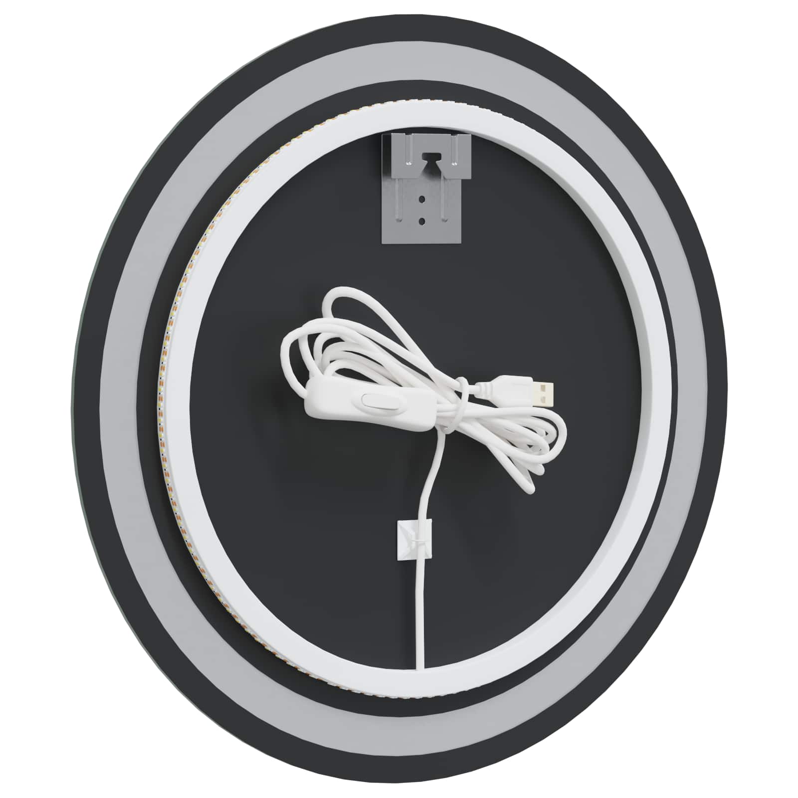 LED Badkamer Spiegel Transparant Ø 50 cm gehard glas