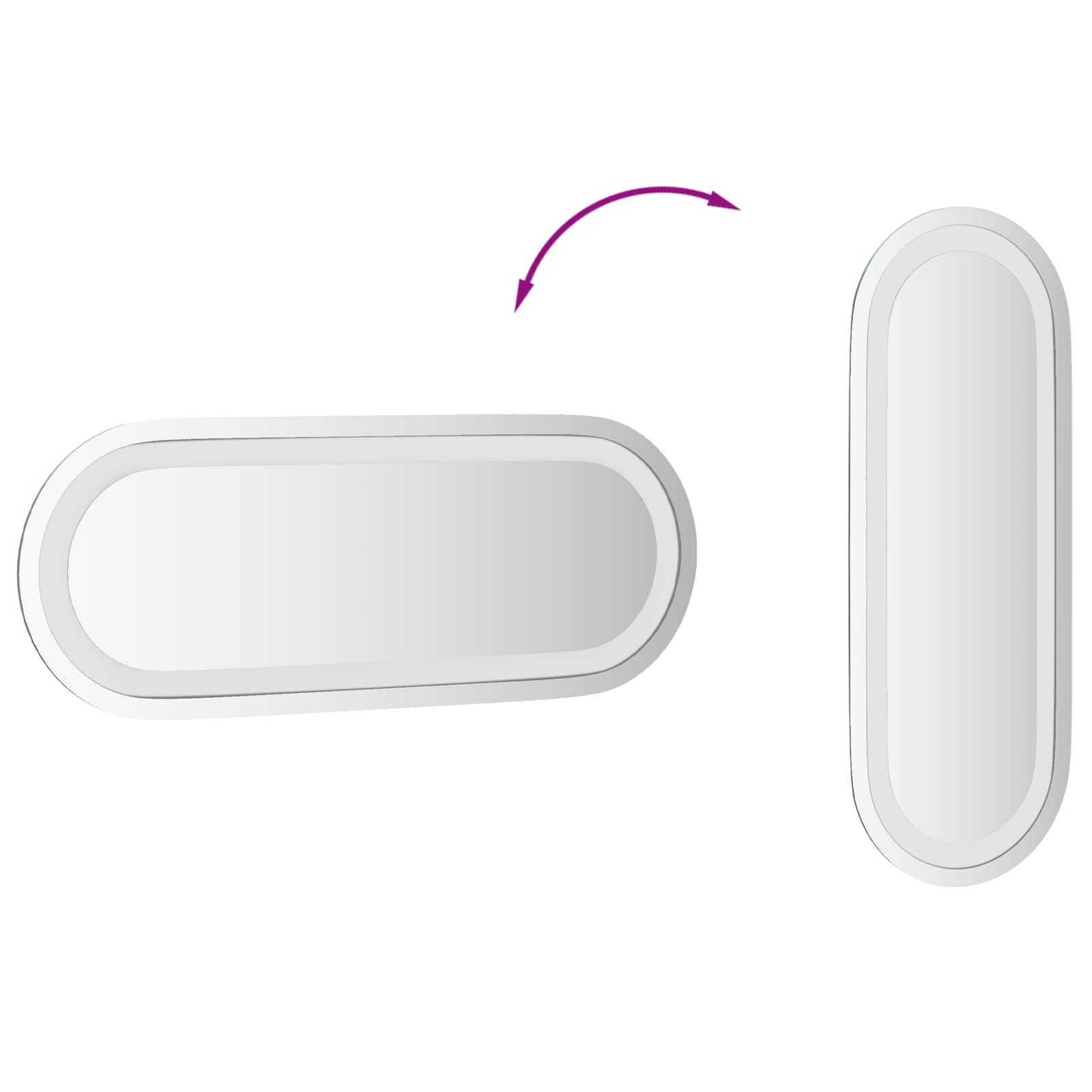 LED Badkamer Spiegel Transparant 40 x 15 cm gehard glas