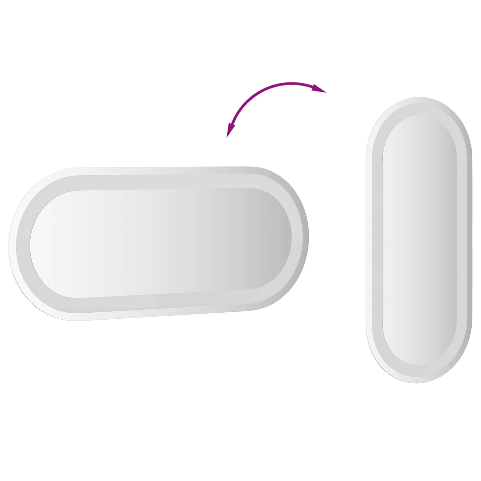 LED Badkamer Spiegel Transparant 70 x 30 cm gehard glas