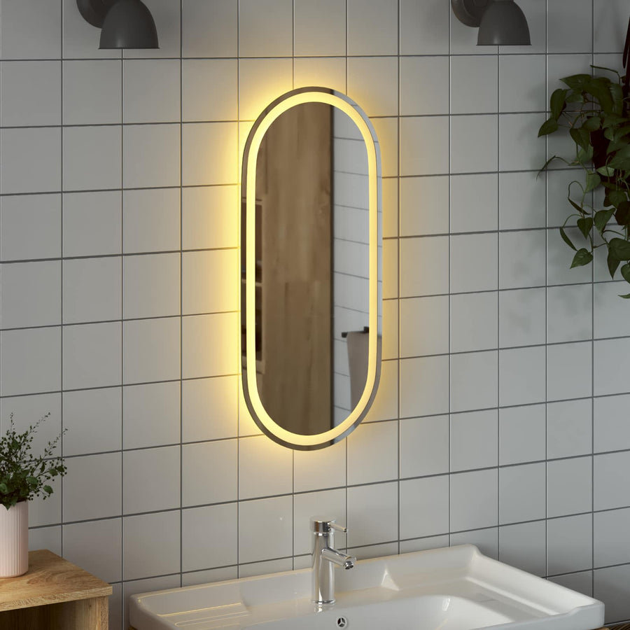 LED Badkamer Spiegel Transparant 80 x 35 cm gehard glas