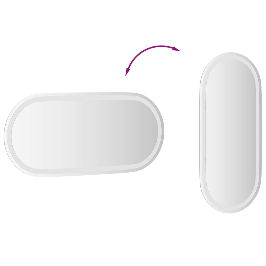 LED Badkamer Spiegel Transparant 80 x 35 cm gehard glas
