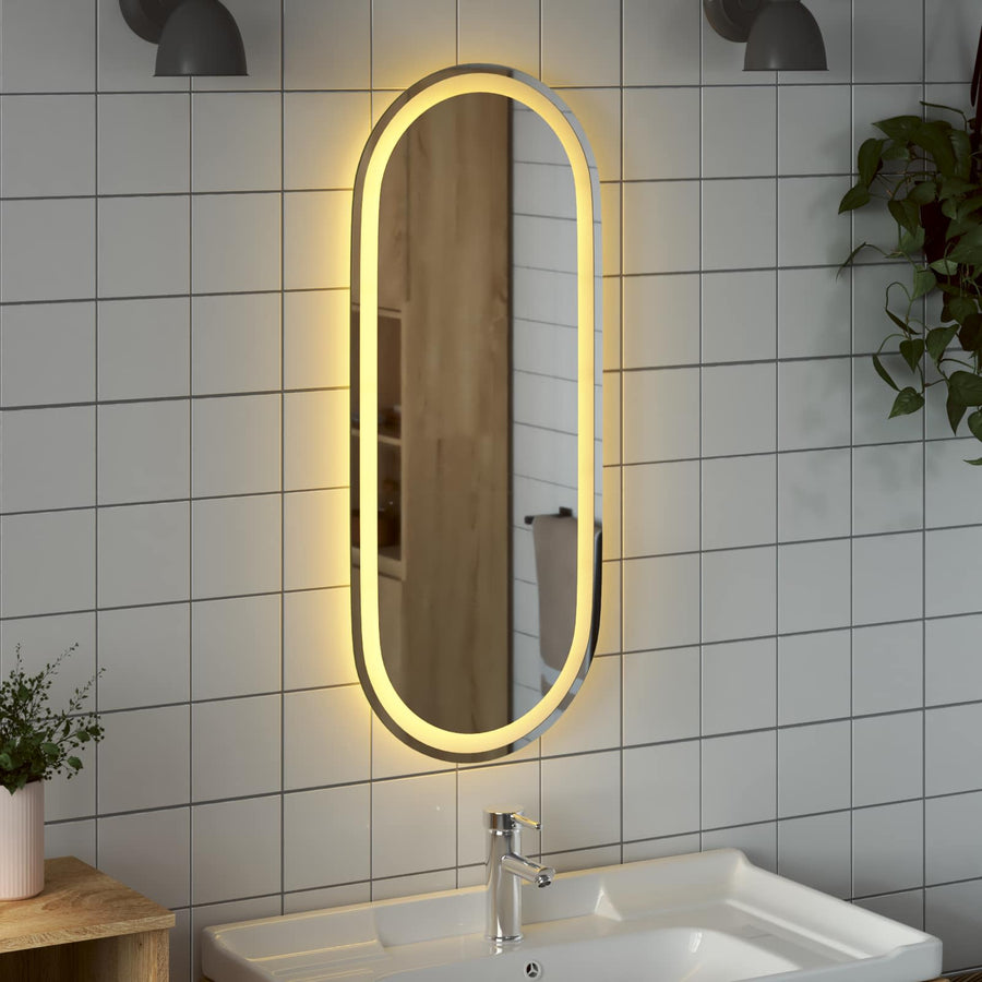 LED Badkamer Spiegel Transparant 90 x 40 cm gehard glas