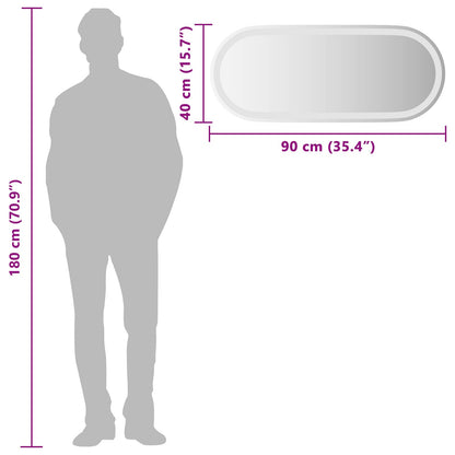 LED Badkamer Spiegel Transparant 90 x 40 cm gehard glas