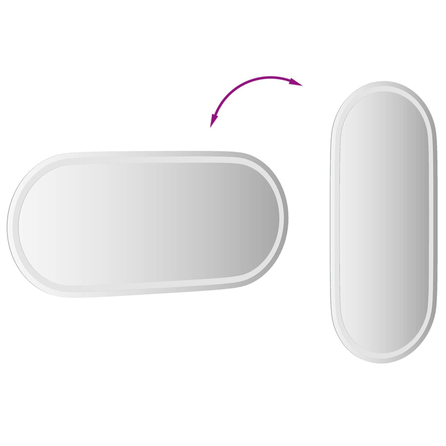 LED Badkamer Spiegel Transparant 100 x 45 cm gehard glas