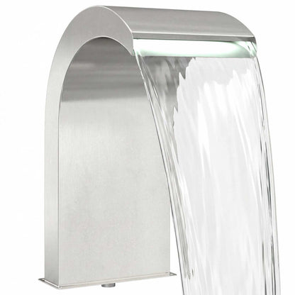 Pool Waterval met LED Roestvrij staal 304 45 x 30 x 65 cm