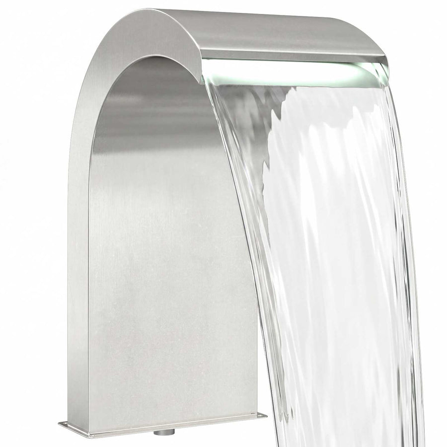 Pool Waterval met LED Roestvrij staal 304 45 x 30 x 65 cm