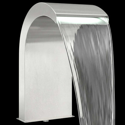Pool Waterval met LED Roestvrij staal 304 45 x 30 x 65 cm