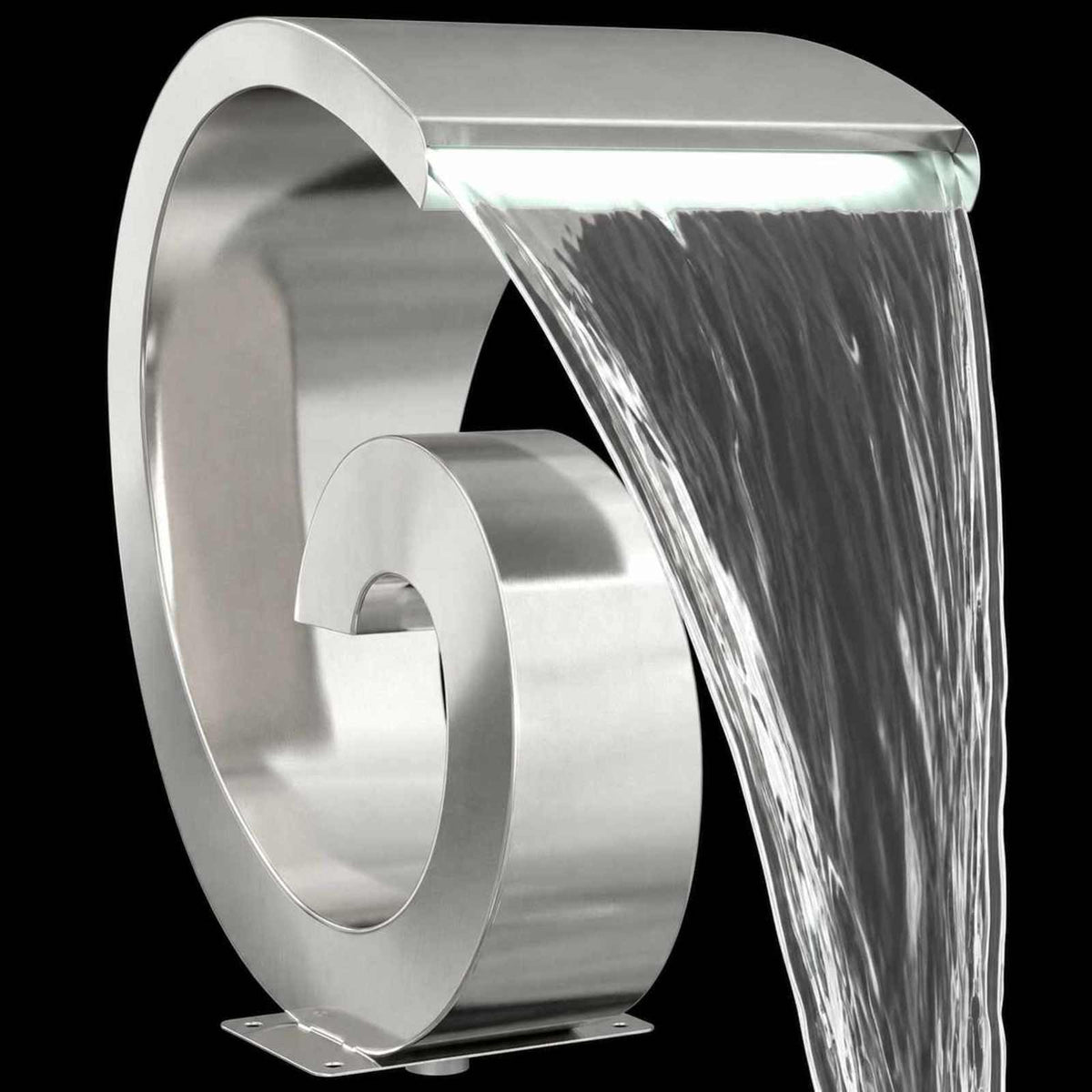 Zwembadwaterval met LED Roestvrij staal 304 50 x 30 x 53 cm