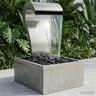 Tuinwaterval roestvrij staal 304 54,5x34x83 cm zilver