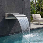 Zwembadwaterval RVS 51 cm met LED