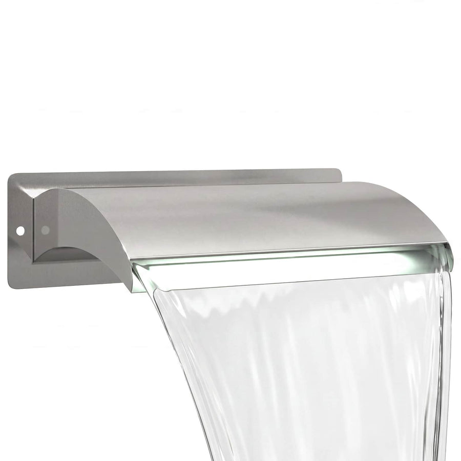 Zwembadwaterval met led Roestvrij staal 304 51 x 26 x 13 cm