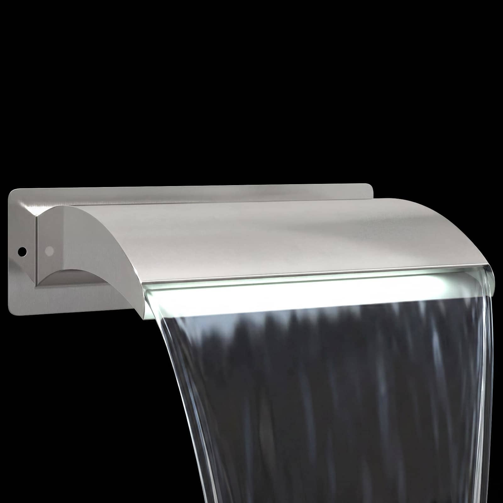 Zwembadwaterval met led Roestvrij staal 304 51 x 26 x 13 cm