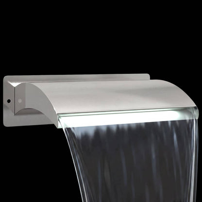 Zwembadwaterval met led Roestvrij staal 304 51 x 26 x 13 cm