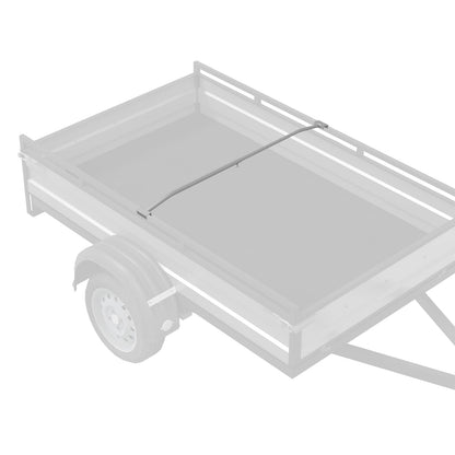 Zeildoekbevestiging voor aanhangwagens zilver 102-155 cm