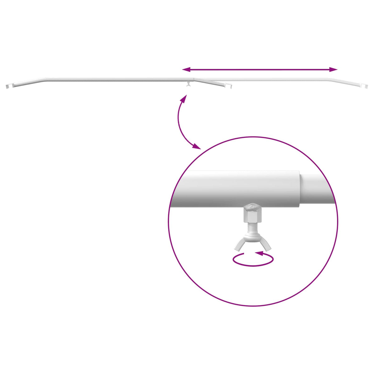 Zeildoekbevestiging voor aanhangwagens zilver 136-218 cm