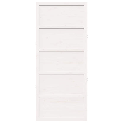 Schuifdeur Wit 80 x 2,5 x 208 cm Massief grenenhout