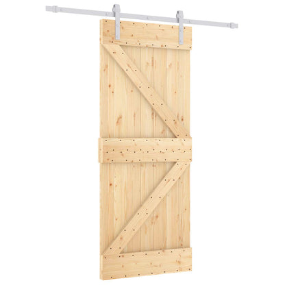 Schuifdeur Natuurlijk en Wit 85 x 210 cm Massief Grenenhout
