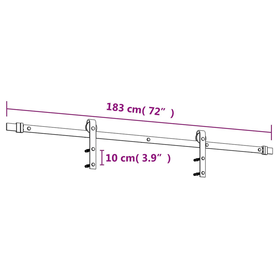 Schuifdeur Natuurlijk en Wit 85 x 210 cm Massief Grenenhout