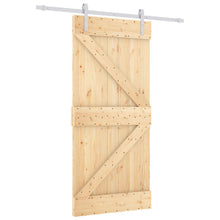 Schuifdeur Natuurlijk en Wit 90 x 210 cm Massief grenenhout