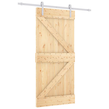 Schuifdeur Natuurlijk en Wit 90 x 210 cm Massief grenenhout