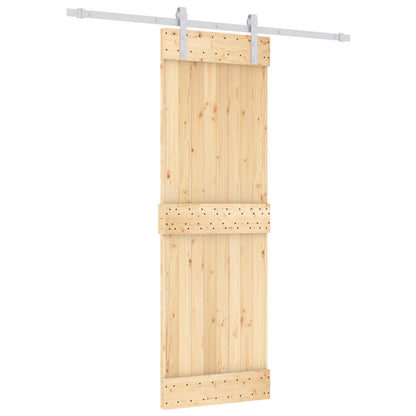 Schuifdeur Natuurlijk en Wit 70 x 210 cm Massief Grenenhout