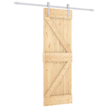 Schuifdeur Natuurlijk en Wit 70 x 210 cm Massief Grenenhout