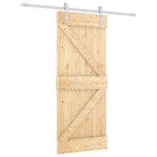 Schuifdeur Natuurlijk en Wit 85 x 210 cm Massief Grenenhout