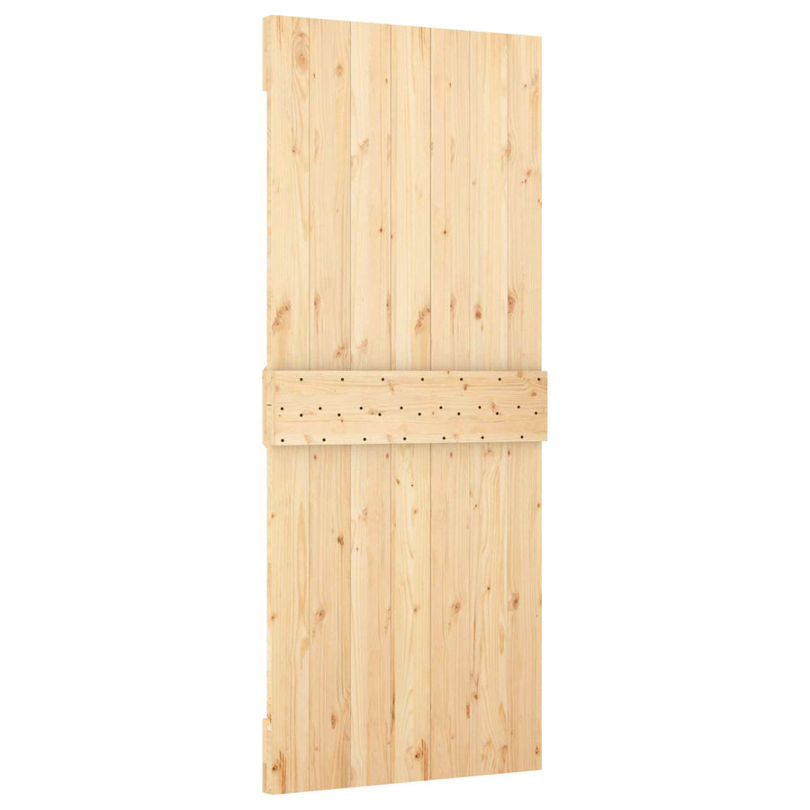 Schuifdeur Natuurlijk en Wit 85 x 210 cm Massief Grenenhout