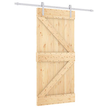 Schuifdeur Natuurlijk en Wit 95 x 210 cm Massief Grenenhout