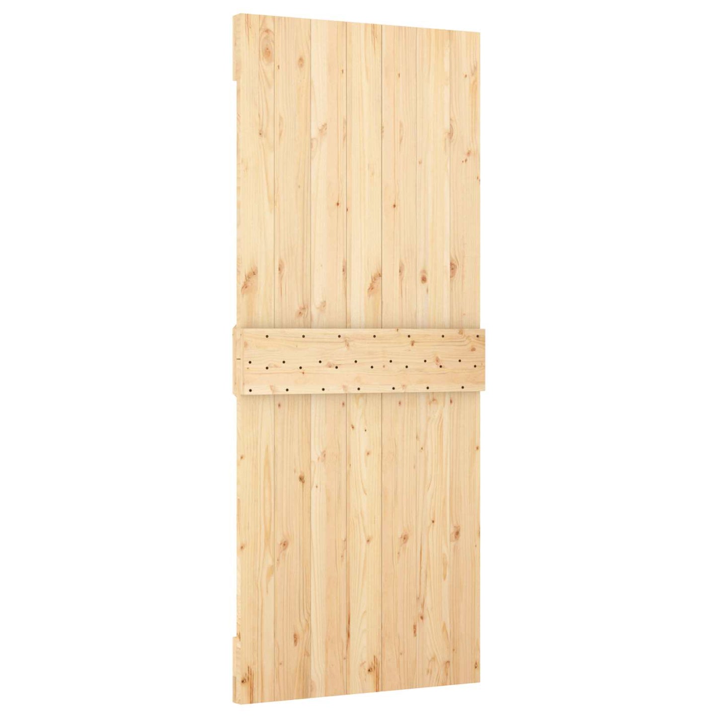 Schuifdeur Natuurlijk en Wit 90 x 210 cm Massief grenenhout