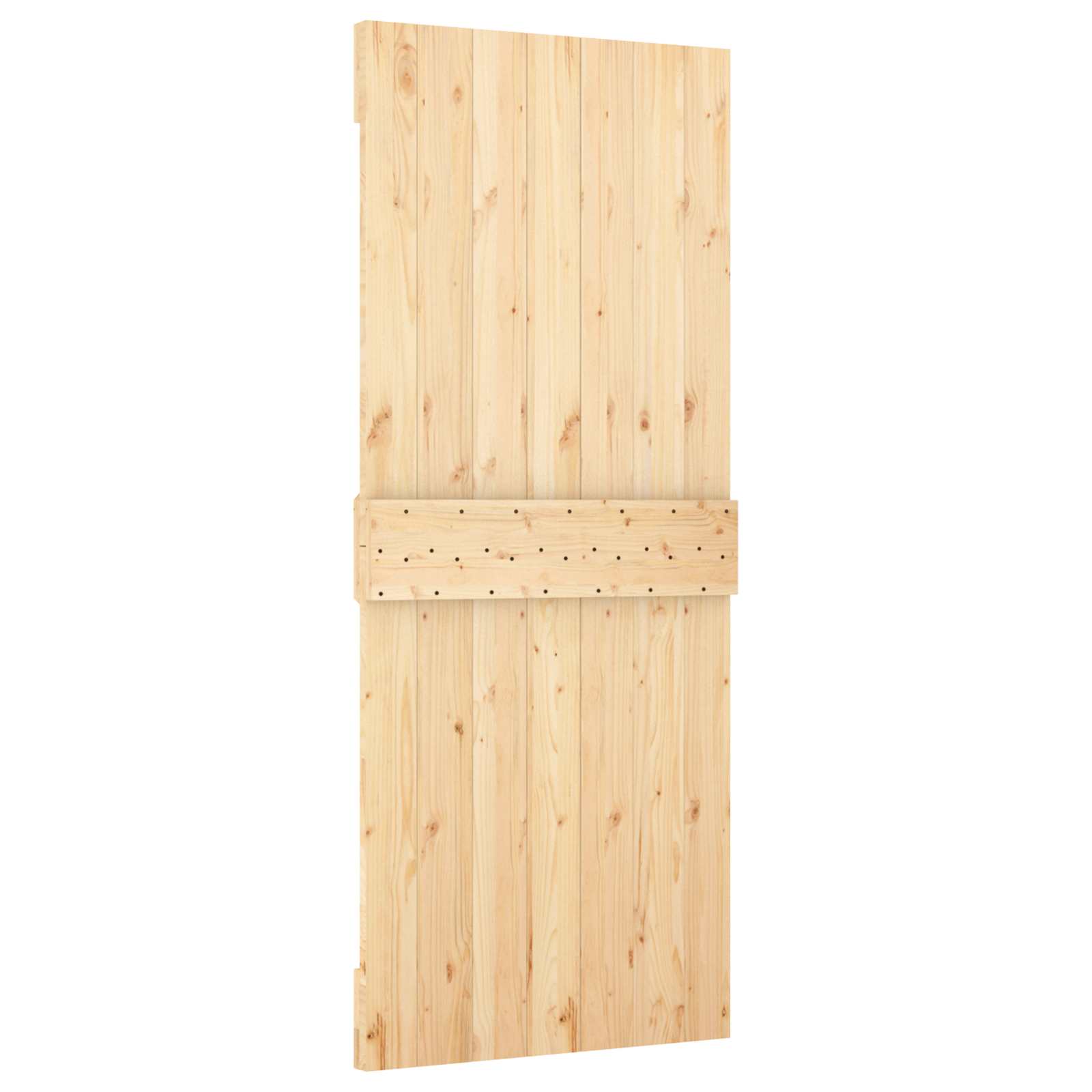 Schuifdeur Natuurlijk en Wit 90 x 210 cm Massief grenenhout