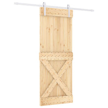 Schuifdeur Natuurlijk en Wit 80 x 210 cm Massief Grenenhout