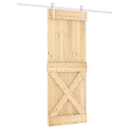 Schuifdeur Natuurlijk en Wit 80 x 210 cm Massief Grenenhout