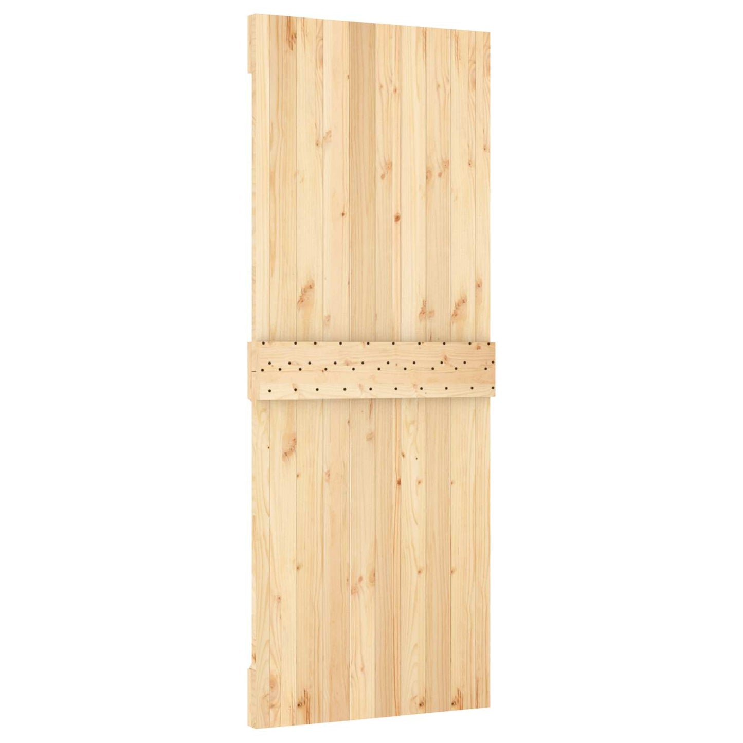 Schuifdeur Natuurlijk en Wit 80 x 210 cm Massief Grenenhout