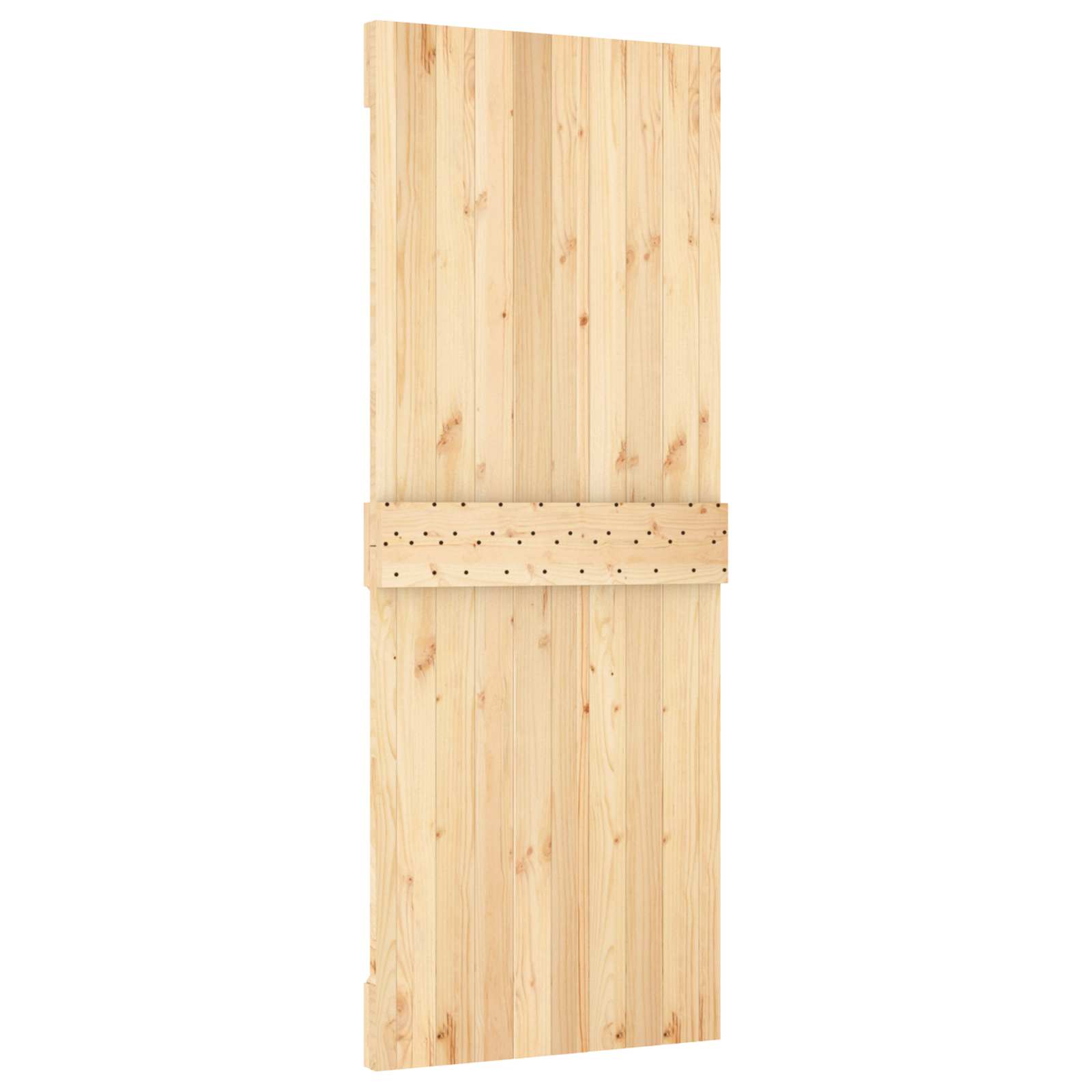 Schuifdeur Natuurlijk en Wit 80 x 210 cm Massief Grenenhout
