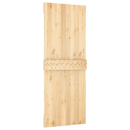Schuifdeur Natuurlijk en Wit 80 x 210 cm Massief Grenenhout
