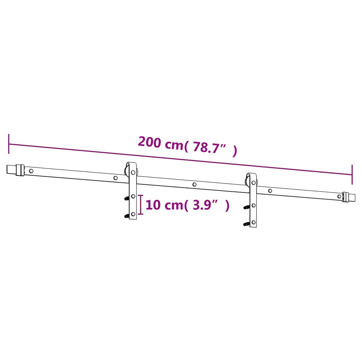 Schuifdeur Natuurlijk en Wit 80 x 210 cm Massief Grenenhout
