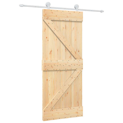 Schuifdeur Natuurlijk en Wit 85 x 210 cm Massief Grenenhout