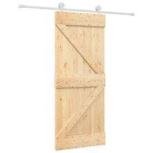 Schuifdeur Natuurlijk en Wit 85 x 210 cm Massief Grenenhout