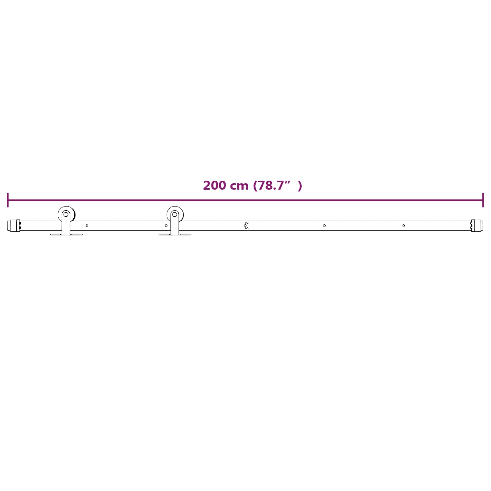 Schuifdeur Natuurlijk en Wit 80 x 210 cm Massief grenenhout