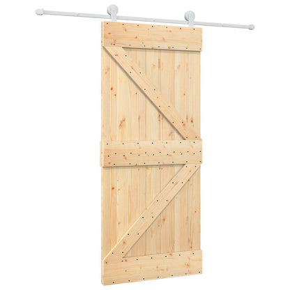 Schuifdeur Natuurlijk en Wit 90 x 210 cm Massief grenenhout