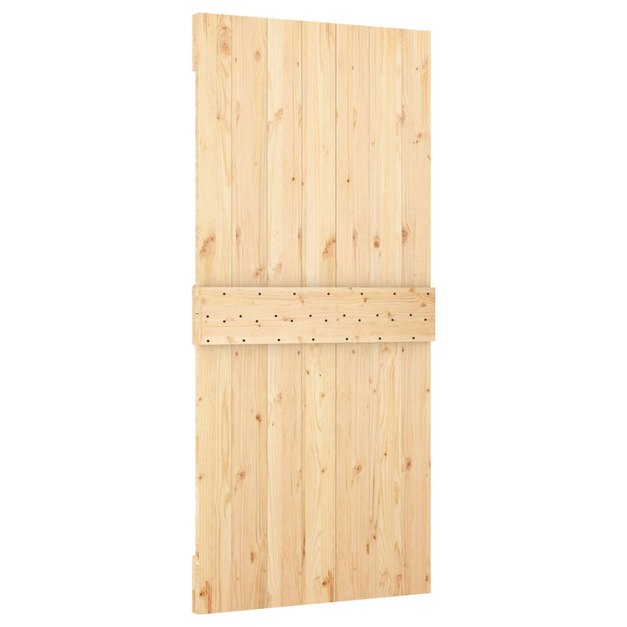 Schuifdeur Natuurlijk en Wit 90 x 210 cm Massief grenenhout